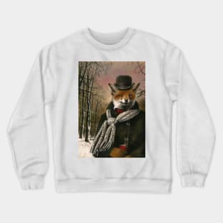 Victorian Fox In Winter Crewneck Sweatshirt